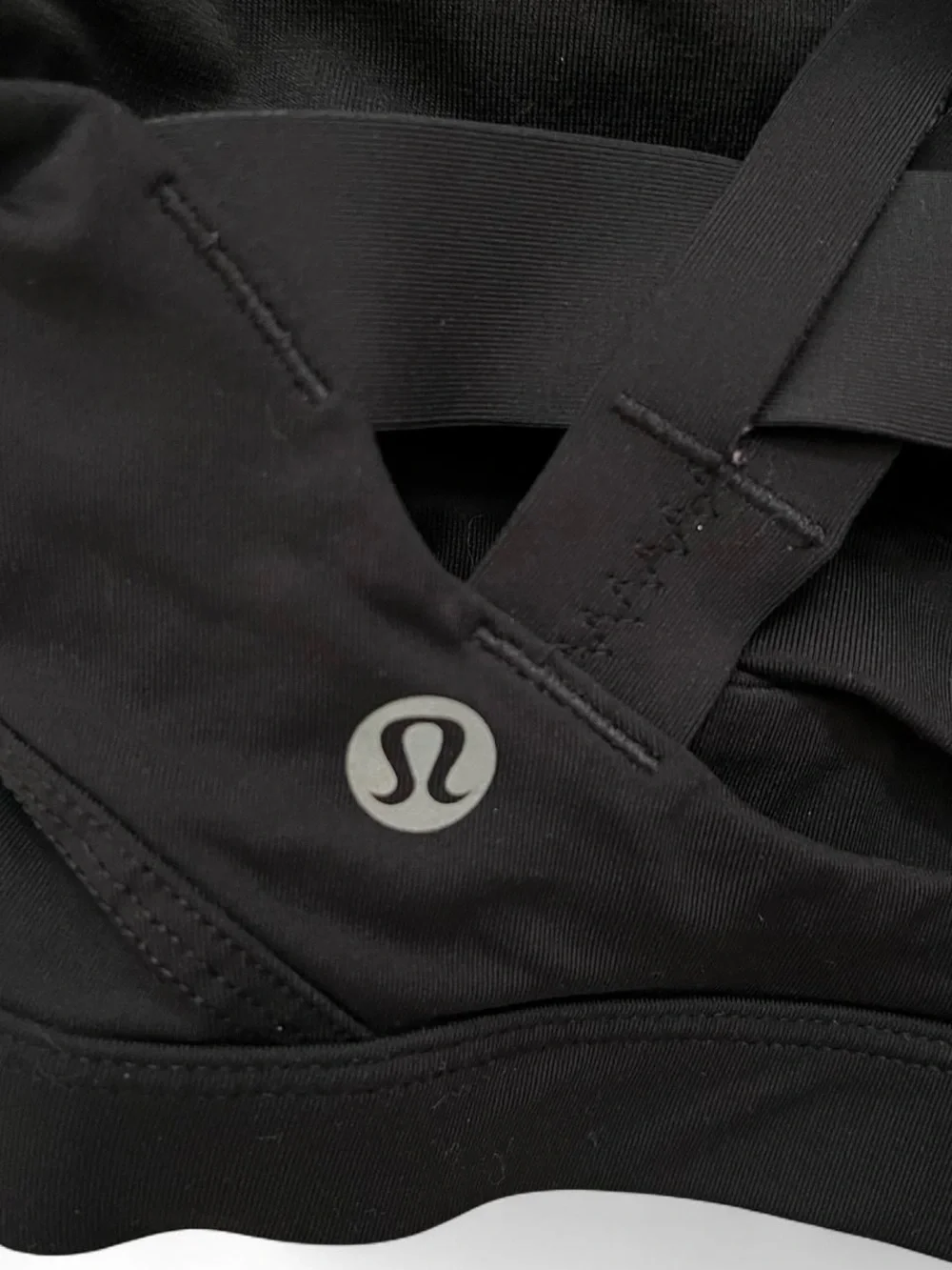 Lululemon Pure Practice Sports Bra Black Strappy Crossback Yoga Sz 6